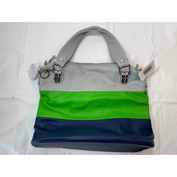 MG Collections MAWAR Purse Tri Tone Colored Chic Hobo Bag, Handheld Or Shoulder - Picture 14 of 16